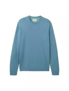 Пуловер Tom Tailor BASIC CREWNECK KNIT, синий