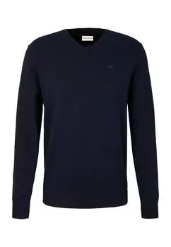 Пуловер Tom Tailor 'Basic', темно синий
