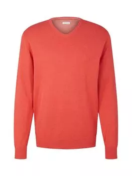 Пуловер Tom Tailor Basic V Neck, красный