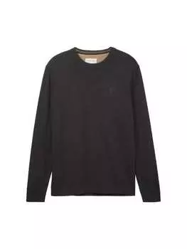 Пуловер Tom Tailor, цвет black grey melange