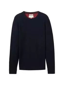 Пуловер Tom Tailor, цвет knitted navy melange