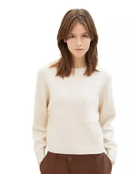 Пуловер TOM TAILOR Denim, кремовый