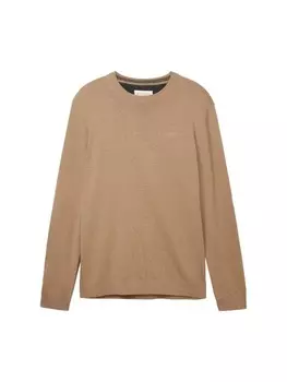 Пуловер Tom Tailor Pullover, цвет hazel brown melange