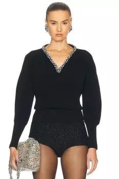 Пуловер Townes с V-образным вырезом SIMKHAI, черный