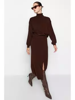 Пуловер trendyol 2tlg. Outfit, темно-коричневый