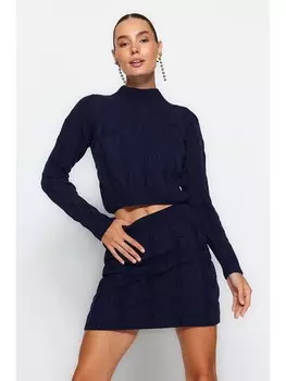 Пуловер trendyol 2tlg Outfit, темно-синий