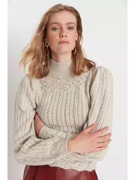 Пуловер trendyol, бежевый