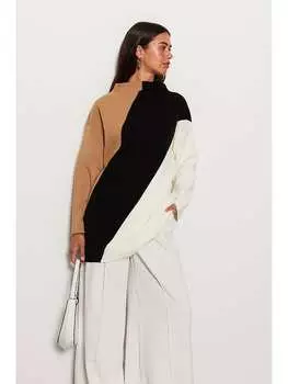 Пуловер trendyol, цвет camel/schwarz/wei