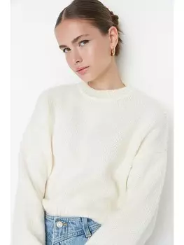 Пуловер trendyol, кремовый