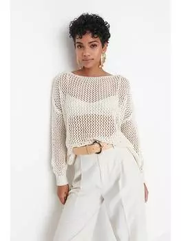 Пуловер trendyol Pullover, кремовый