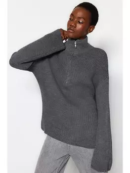 Пуловер trendyol Pullover, серый