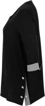 Пуловер Tribal 3/4 Sleeve Crew Neck w/ Snaps, черный