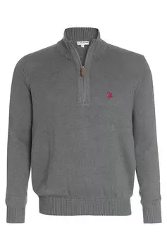 Пуловер U.S. Polo Assn. Troyer Zip, антрацит