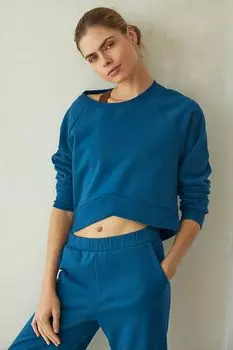 Пуловер укороченный Beyond Yoga Uplift, синий