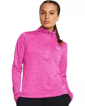 Пуловер Under Armour Tech 1/4 Zip Twist, цвет Rebel Pink/White