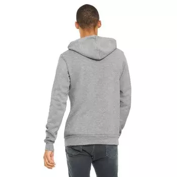 Пуловер унисекс Bella + Canvas, флисовая толстовка с капюшоном из поликоттона Bella+Canvas