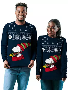Пуловер United Labels The Peanuts Winterpullover - Snoopy, синий