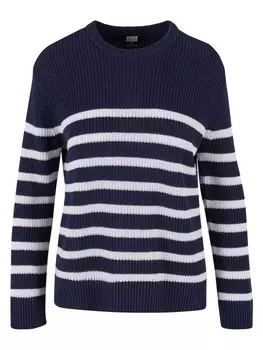 Пуловер Urban Classics Gestrickter Rundhalsausschnitt, цвет navy/white