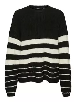 Пуловер Vero Moda, черный/белый