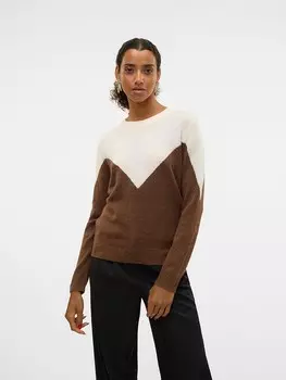 Пуловер Vero Moda, цвет creme/braun