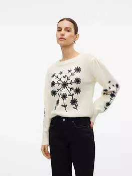 Пуловер Vero Moda, цвет creme/schwarz