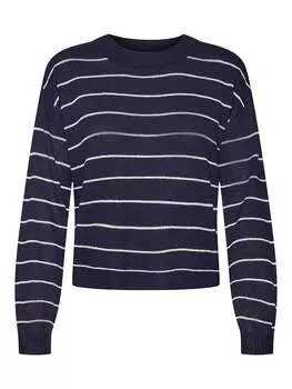Пуловер Vero Moda, цвет dunkelblau/wei
