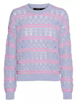 Пуловер Vero Moda, цвет hellblau/pink