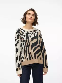 Пуловер Vero Moda, цвет hellbraun/schwarz