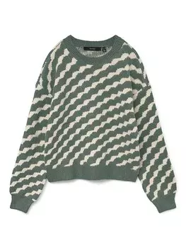 Пуловер Vero Moda Pullover, цвет Grn/Creme