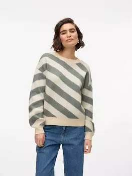Пуловер Vero Moda Pullover, цвет Trkis/Beige
