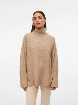 Пуловер Vero Moda Rollkragenpullover, бежевый