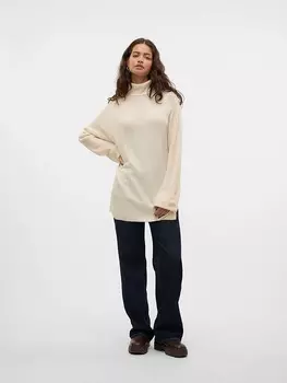 Пуловер Vero Moda Rollkragenpullover, кремовый