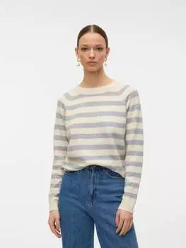 Пуловер Vero Moda Strick Pullover Meliert Basic Langarm VMDOFFY, кремовый