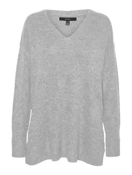 Пуловер Vero Moda VMFILUCA V NECK, серый