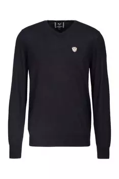 Пуловер Versace V Ausschnitt Rocco, черный