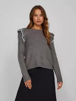 Пуловер Vila, серый