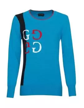 Пуловер в клетку тартан синего цвета GOLFINO