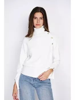 Пуловер William de Faye Rollkragenpullover, белый