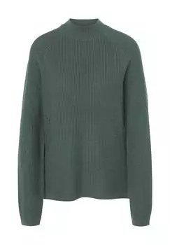 Пуловер, воротник стойка, однотонный, женский Adagio, цвет Eukalyptus