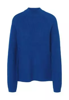 Пуловер, воротник стойка, однотонный, женский Adagio, цвет Royal
