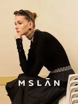 Пуловер вязаный Mslan женский, черный