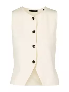 Пуловер Zero Strickweste mit Knopfleiste, цвет Eggnog