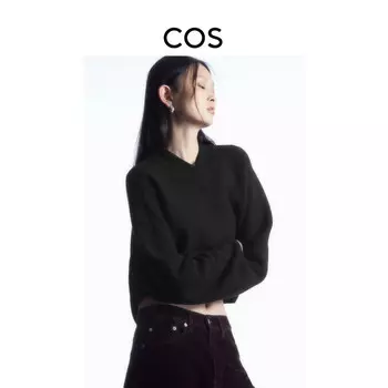 Пуловер женский Cos короткий, черный