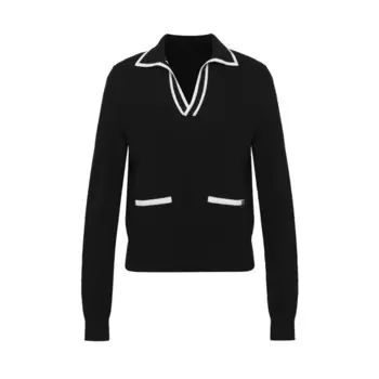 Пуловер женский Deep Breath с цветными блоками и нашивками, белый