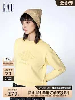 Пуловер женский Gap с логотипом и вышивкой, черный