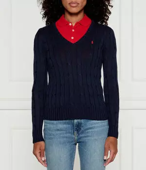Пуловер женский Polo Ralph Lauren вязаный, синий