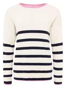 Пуловер Zwillingsherz, цвет creme/dunkelblau