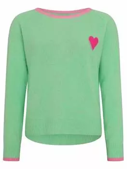 Пуловер Zwillingsherz Kaschmir-Pullover, зеленый