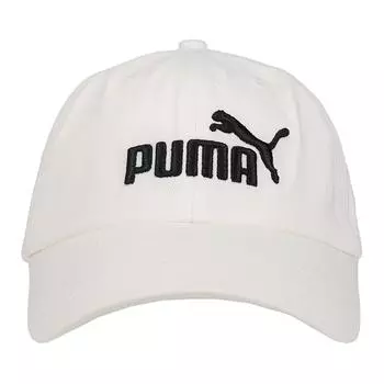 PUMA Бейсболка детская из хлопчатобумажной ткани белого цвета