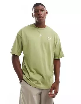 PUMA – Better Classics – Футболка оверсайз зеленого цвета
